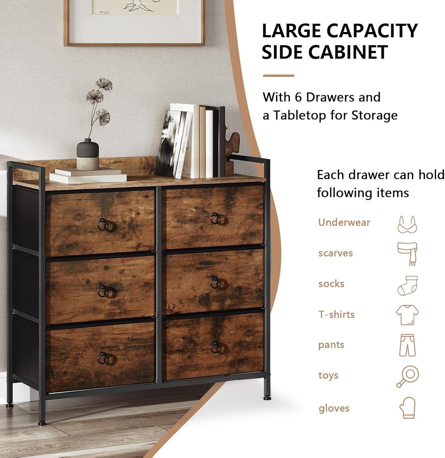 WOLTU Chest of Drawers SSK010SHM