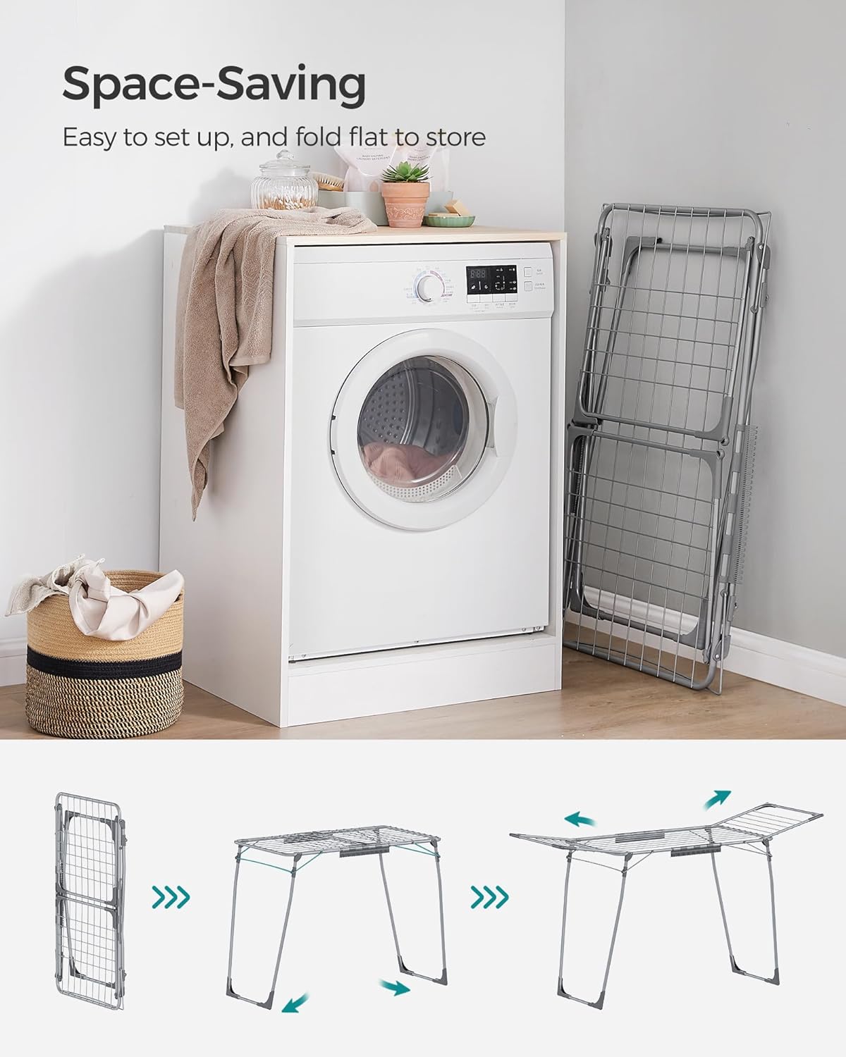 SONGMICS Clothes Drying Rack LLR518G01