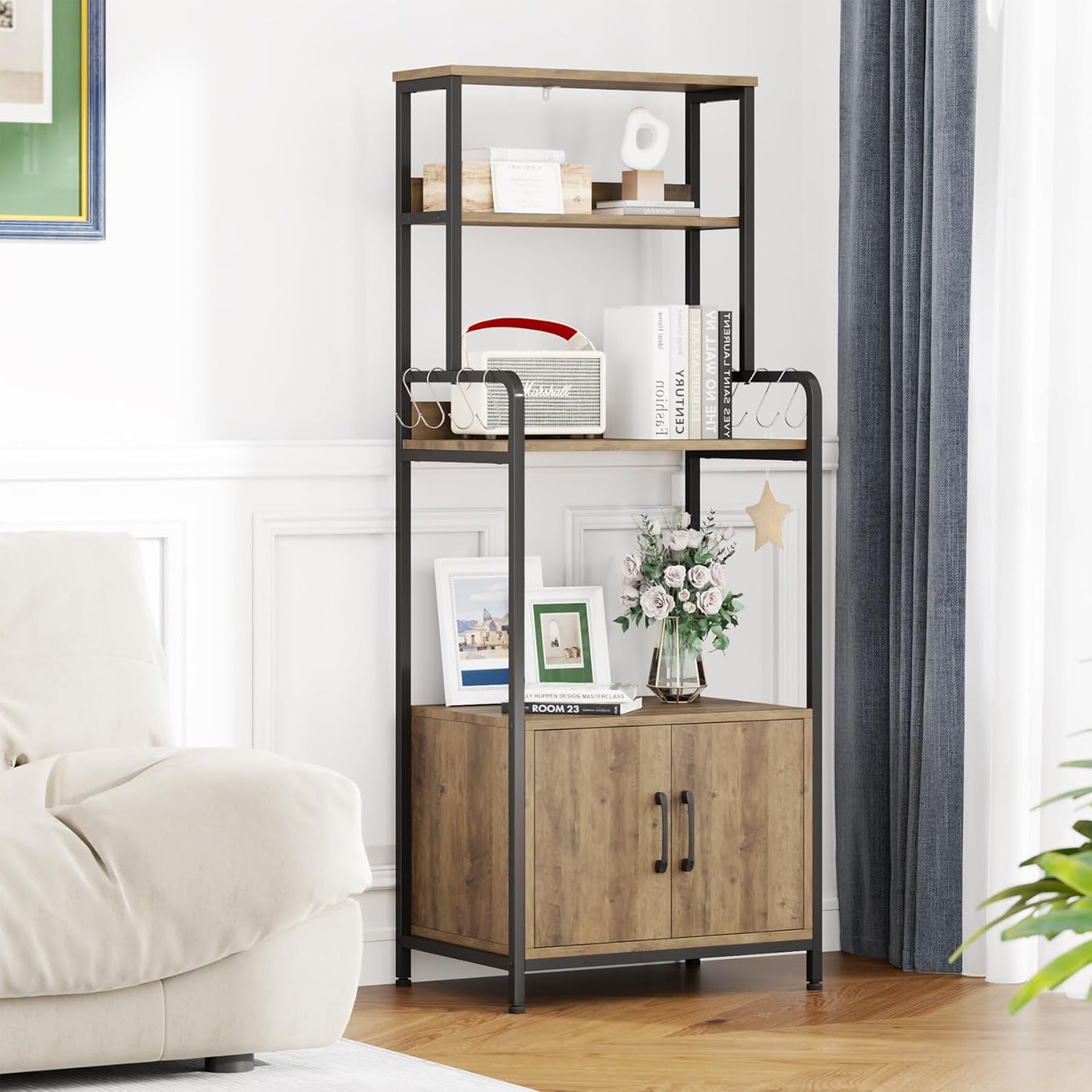 5 Tier Storage Unit with 8 Hooks