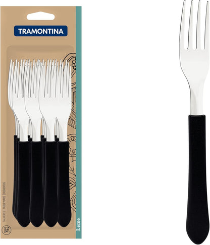 Tramontina Ipanema 12-Piece Black Fork Set