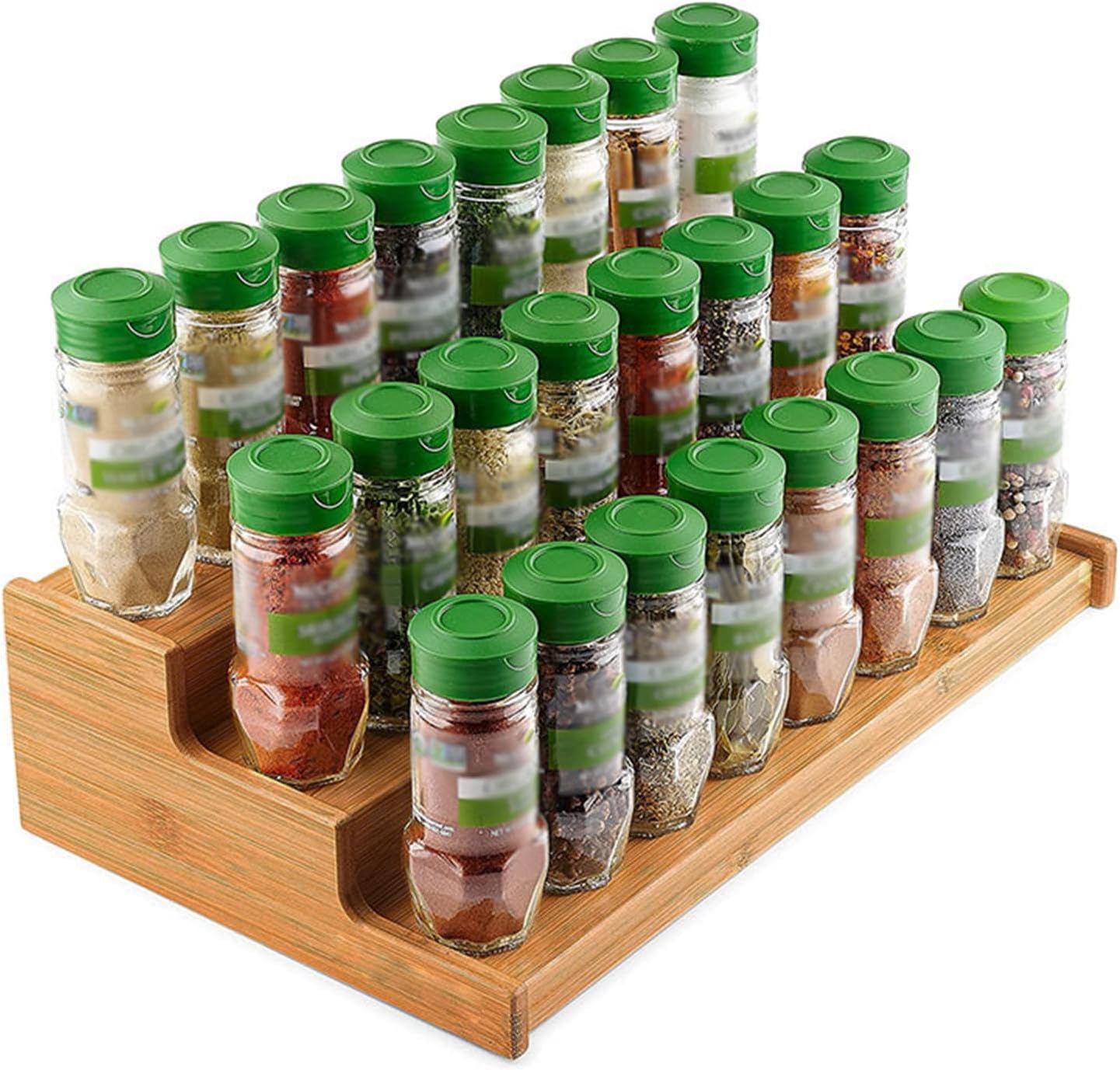 Bamboo Spice Rack Organizer