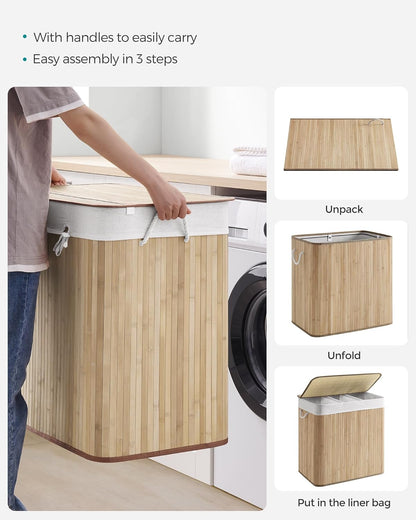 SONGMICS Laundry Basket LCB091N01