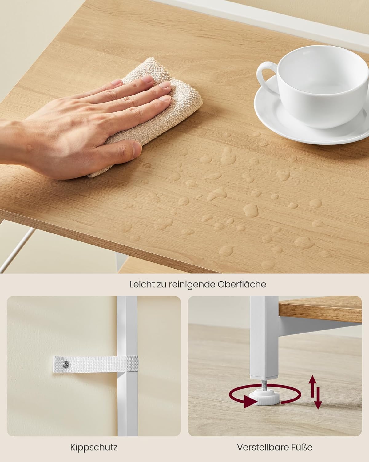 VASAGLE Kitchen Shelf with Sockets KKS031Y19