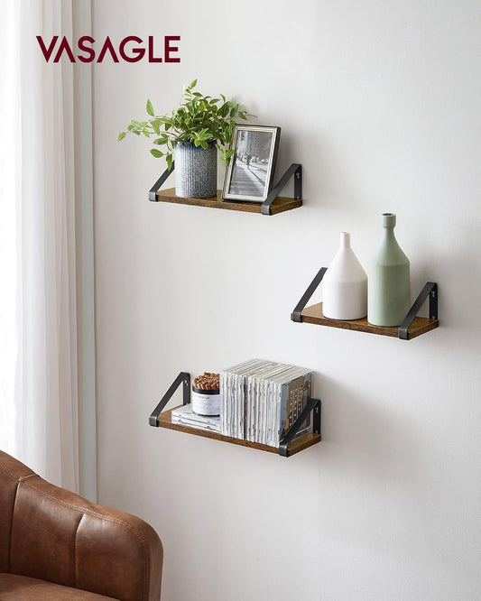 VASAGLE Set of 3 Wall Shelf LWS33BX