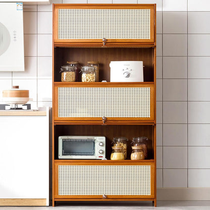 Bamboo Storage Cabinet With Doors