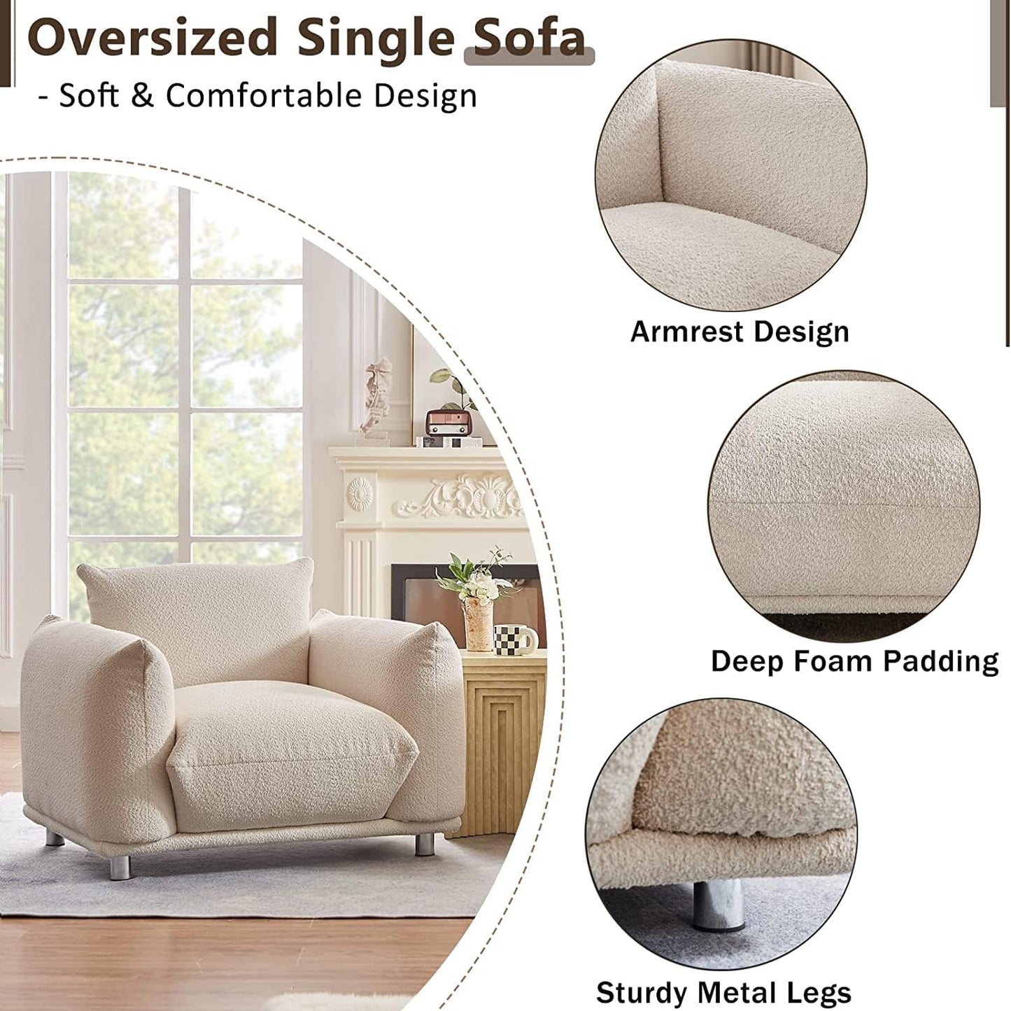 Lambswool Fabric Sofa