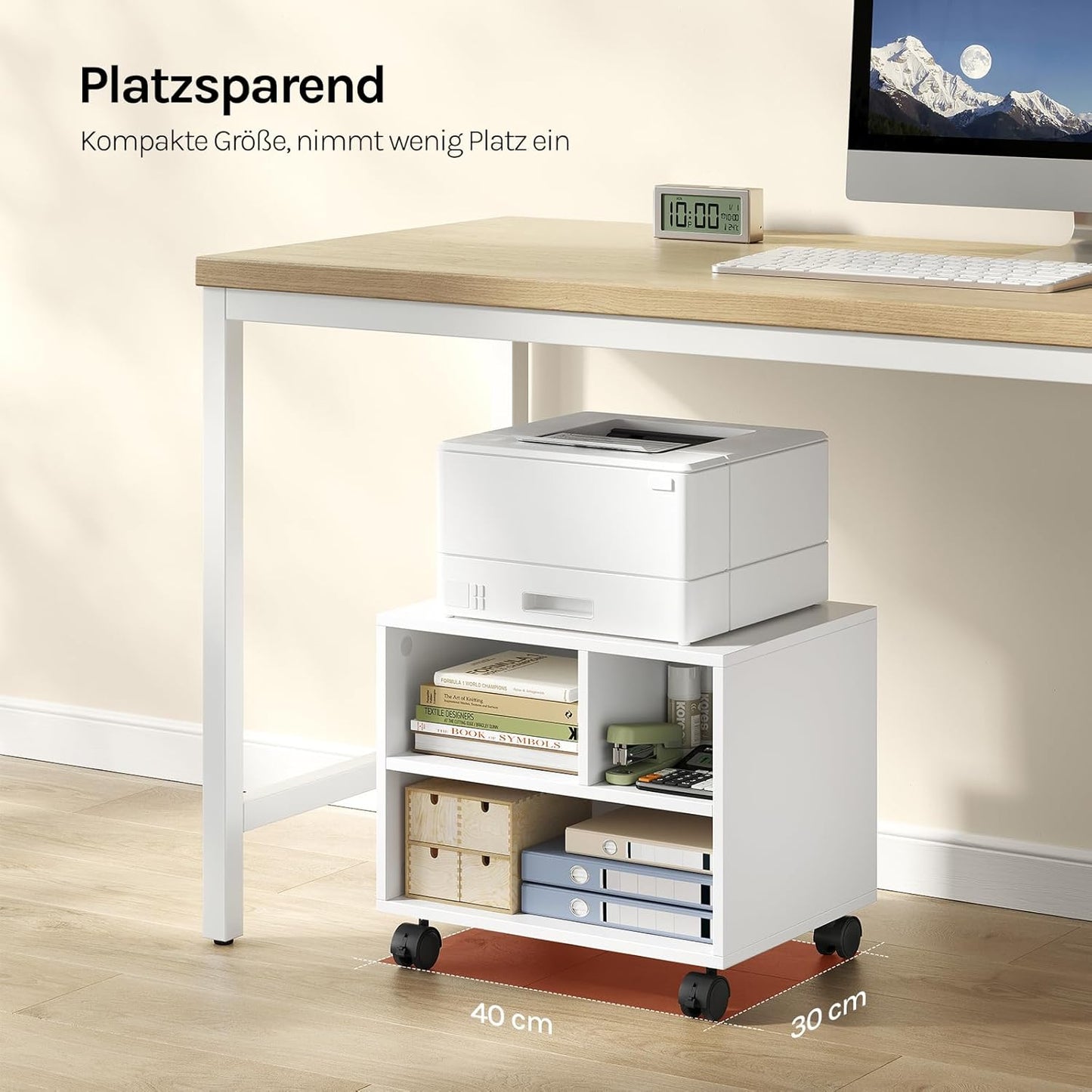 WOLTU Printer Table with Wheels Ask06WS