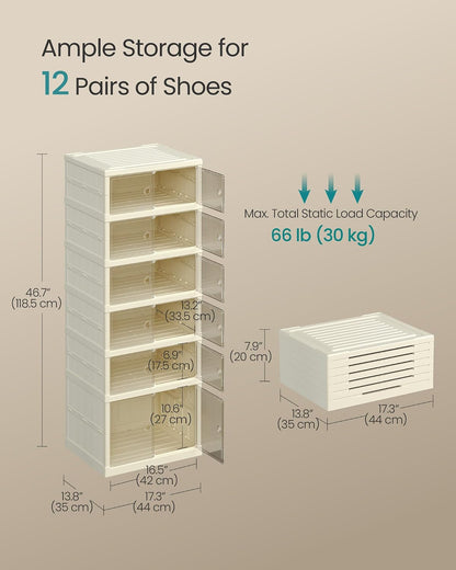 SONGMICS Foldable Shoe Rack Organiser (LSP912WD01)