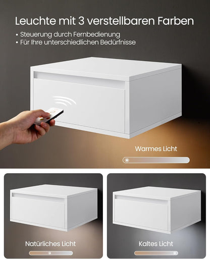 VASAGLE Bedside Table LET654W01