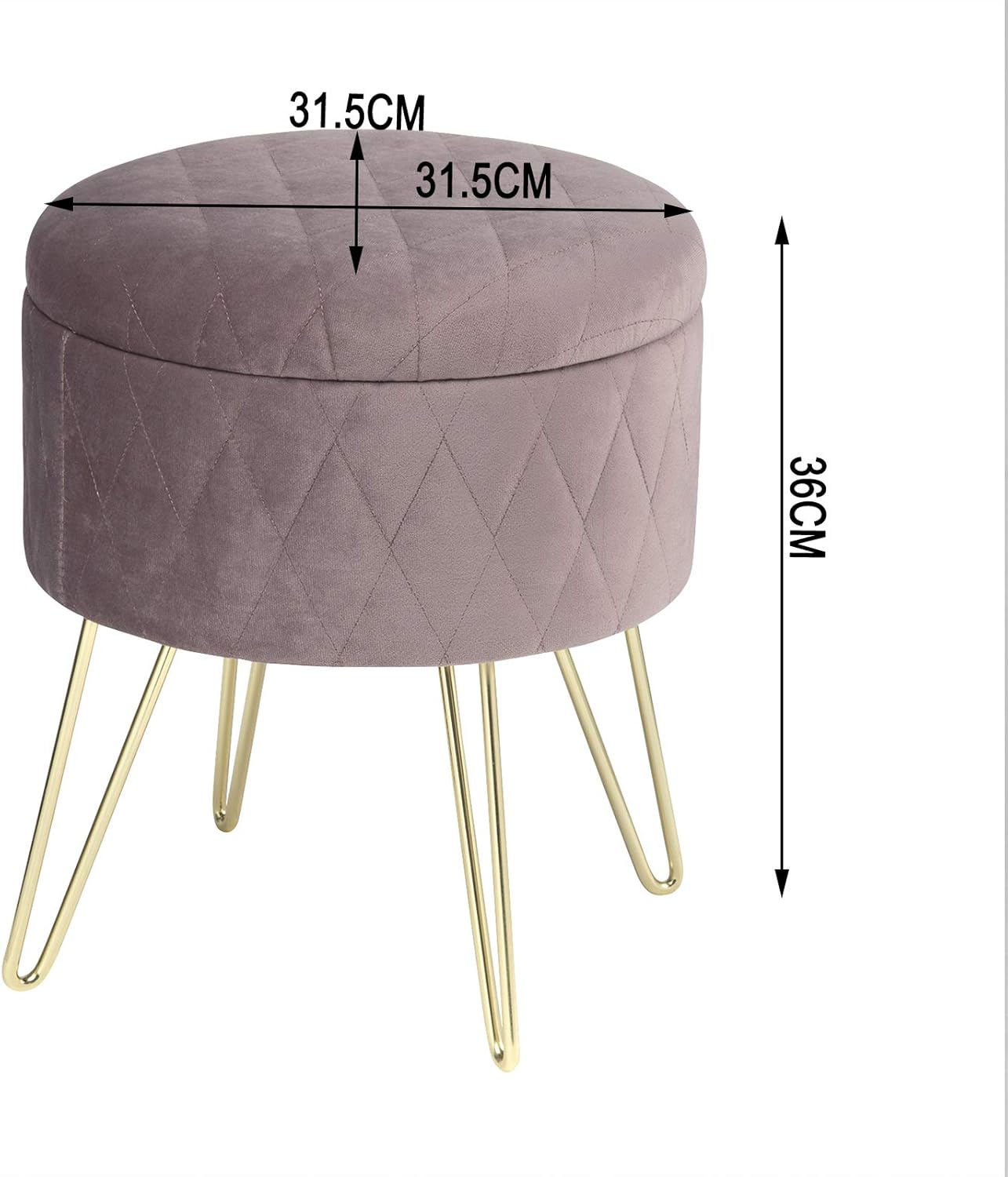 WOLTU Storage Ottoman Chair Stool
