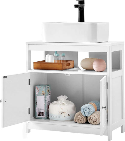Vasagle Bathroom Vanity Unit with 2 Doors (BBC301W01)