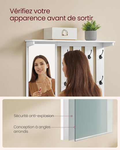 VASAGLE Coat Rack with Shoe Bench LSC010W01