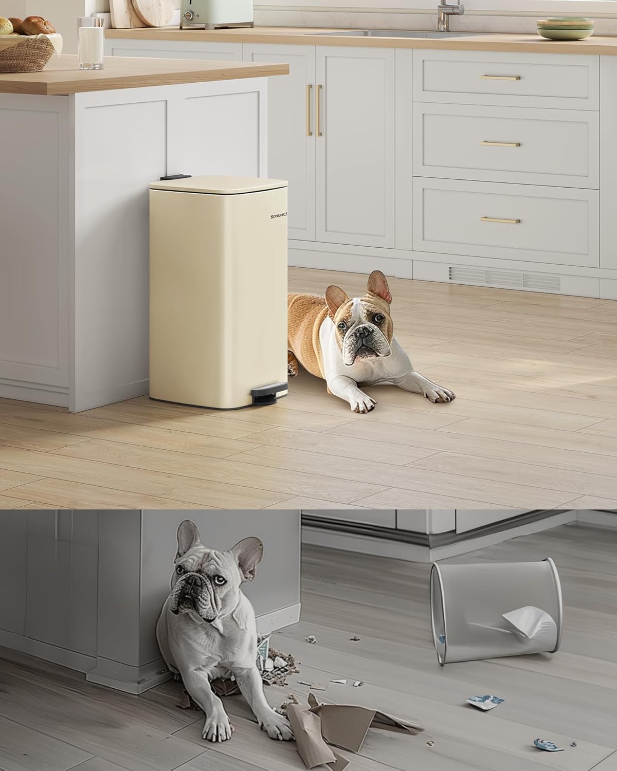 SONGMICS Kitchen Trash Can LTB593A02