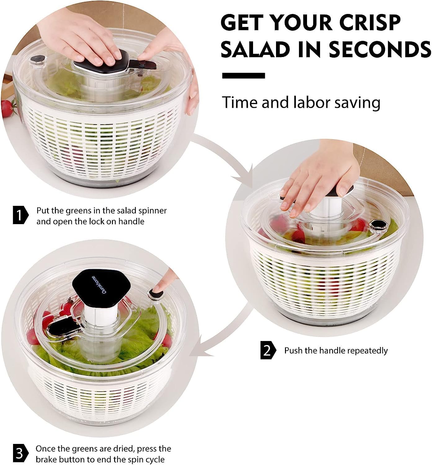 Large Salad Spinner & Lettuce Dryer