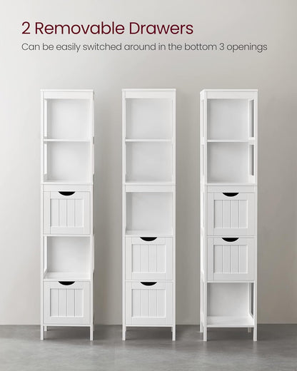 VASAGLE Bathroom Floor Cabinet (BBC66WT)