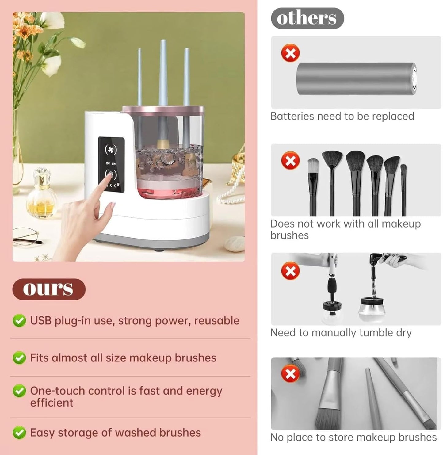 Electric Makeup Brush Cleaner Machine