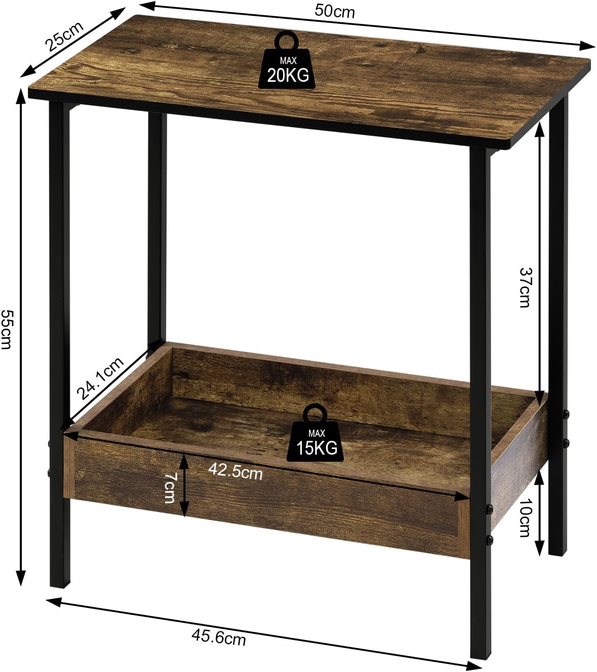 WOLTU Side Table BTS03HOV