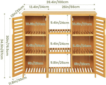 Bamboo Bathroom Storage Cabinet