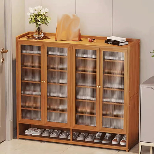 Bamboo Shoe Cabinet with Doors