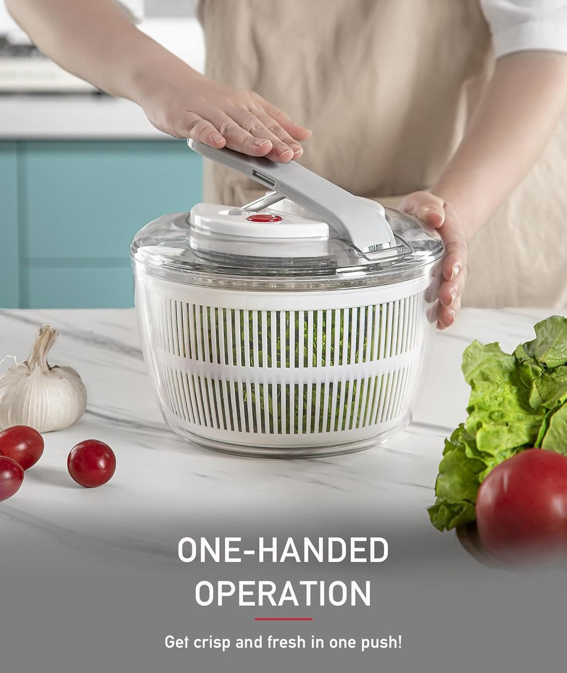 Salad Spinner with Bowl and Colander