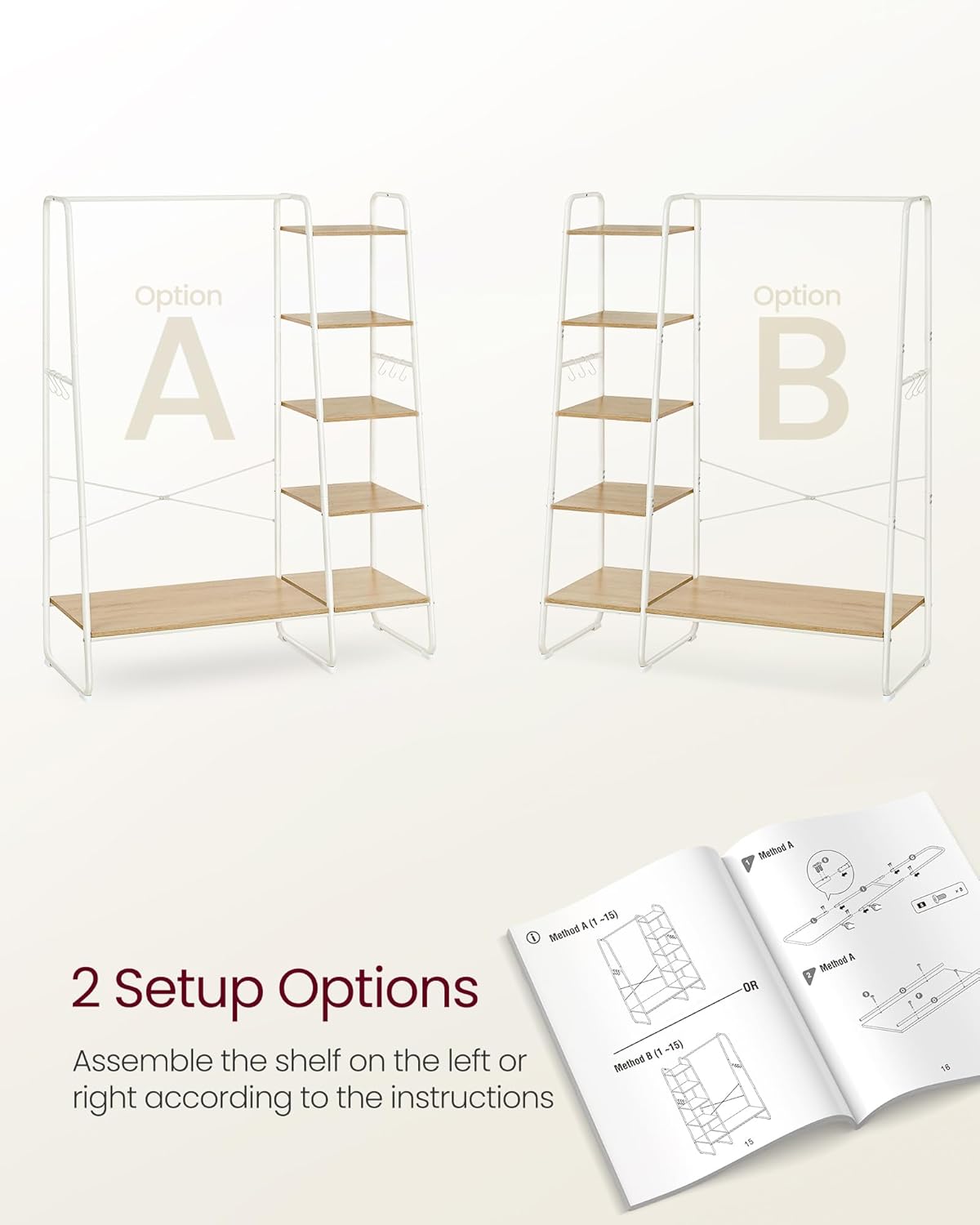 VASAGLE Clothes Rail RGR116W09