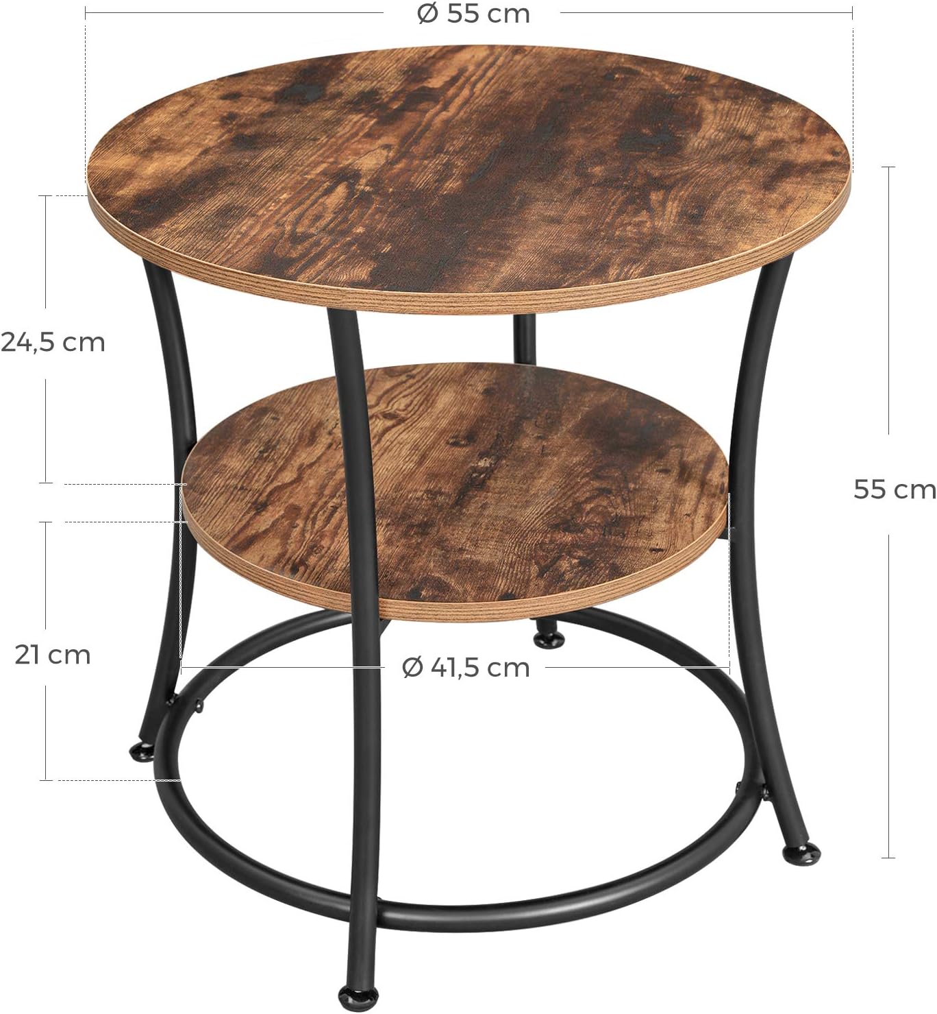VASAGLE Side Table LET56BX