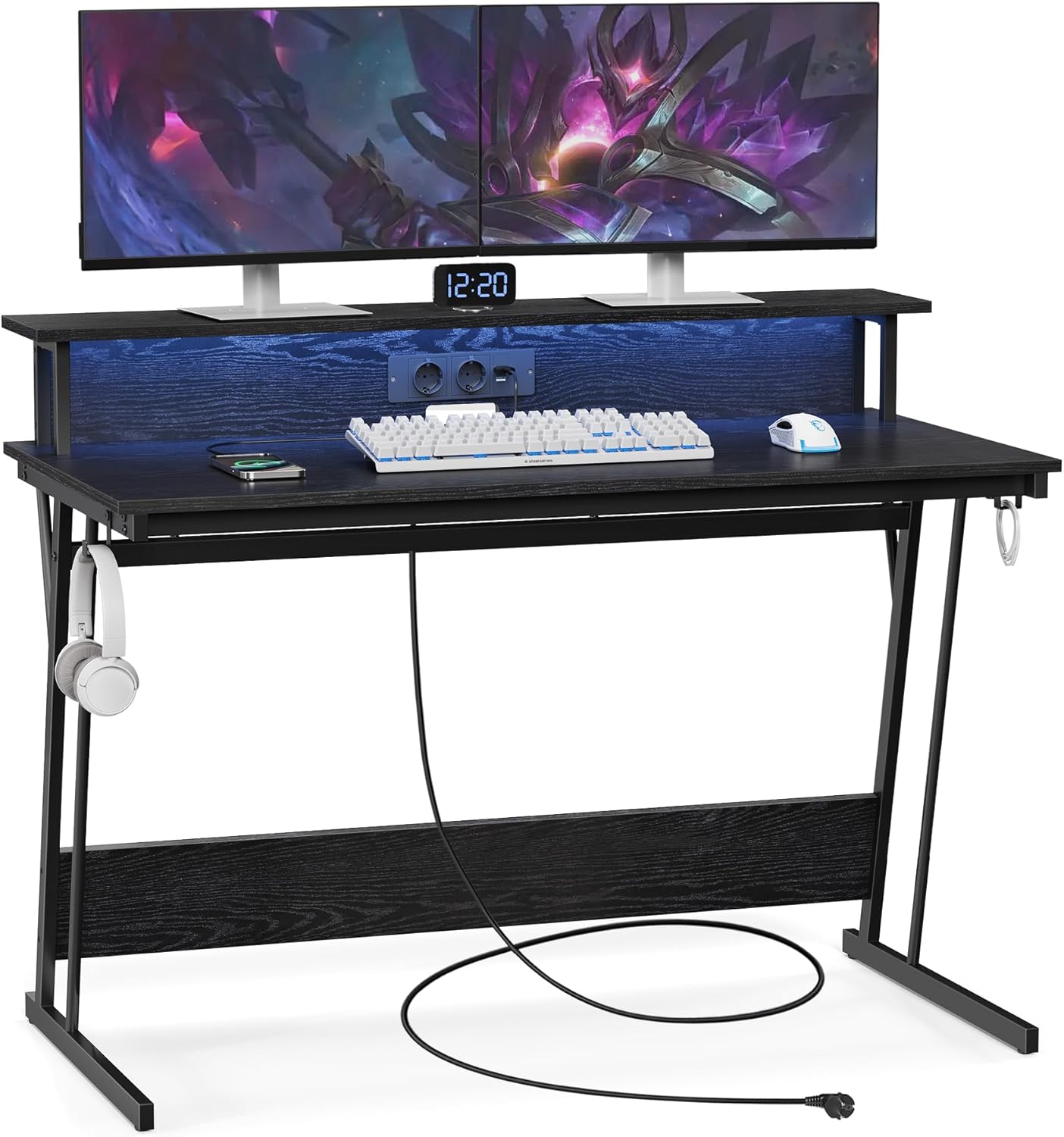 VASAGLE Gaming Computer Desk LWD192B56