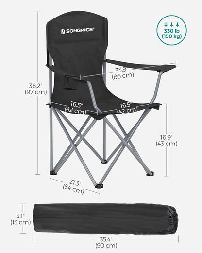 SONGMICS 2 Pack Folding Camping Chairs GCB08BK