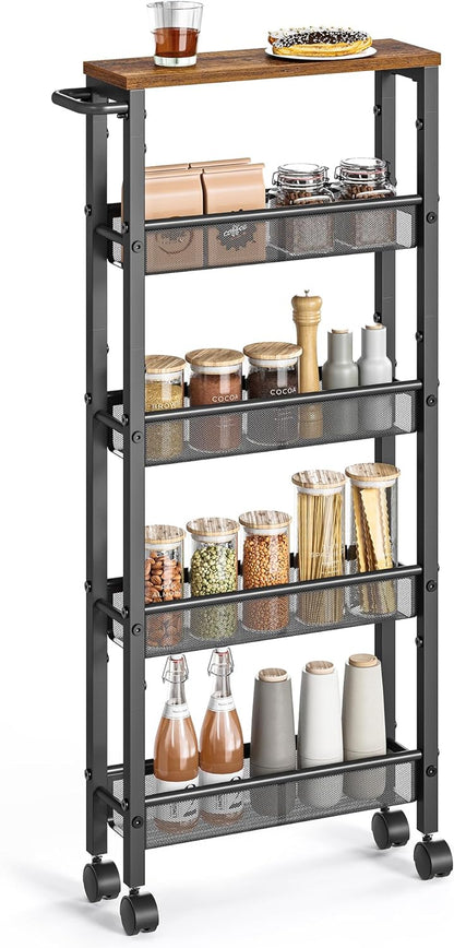 VASAGLE 5-Shelf Trolley LRC034B01