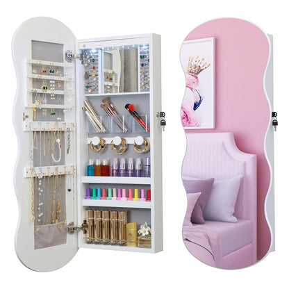 LED Jewelry Armoire Cabinet – Wall or Door Mounted