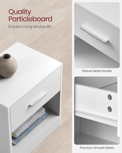 VASAGLE Set of 2 Bedside Table LET619T14