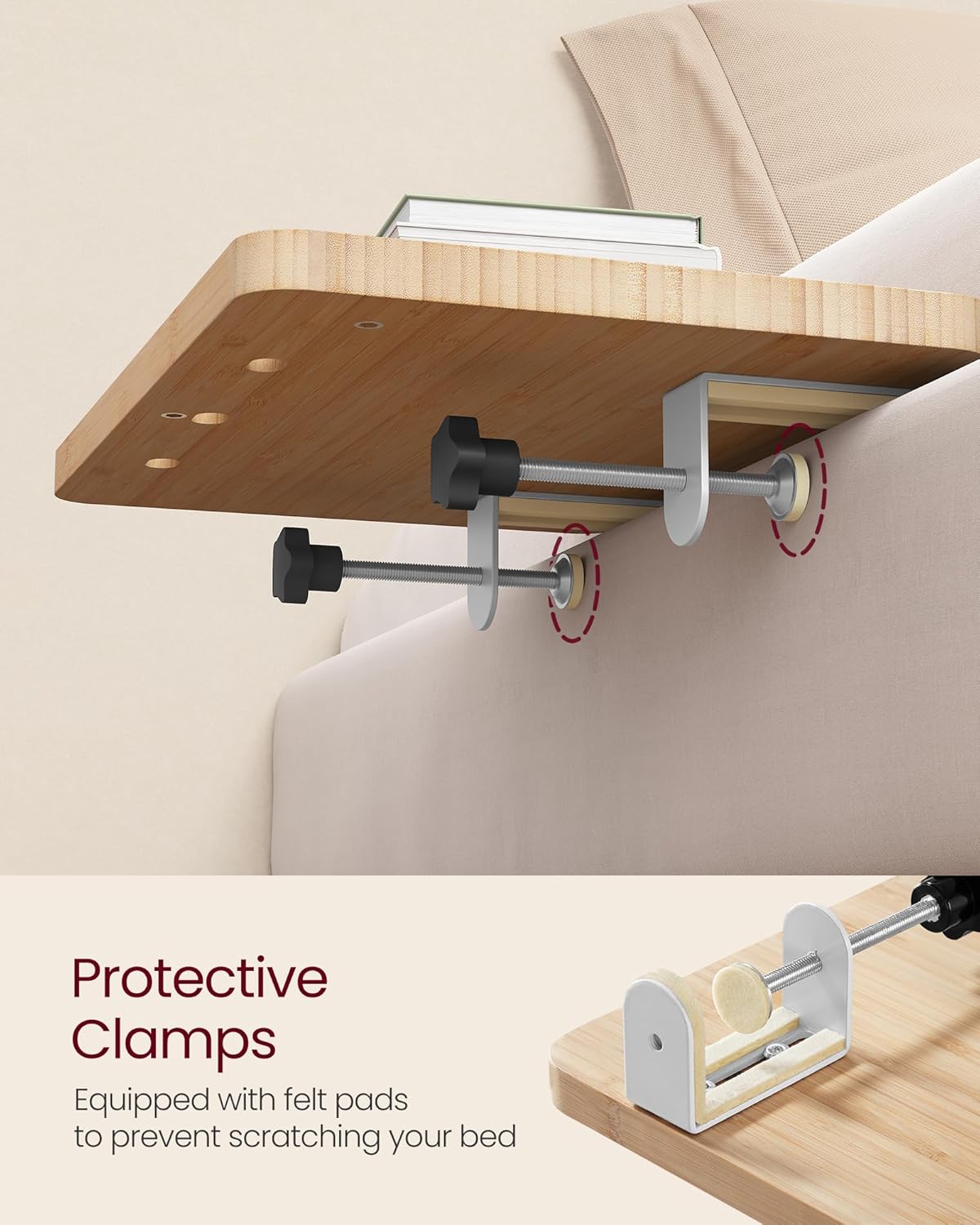 VASAGLE Bedside Shelf LET301N03