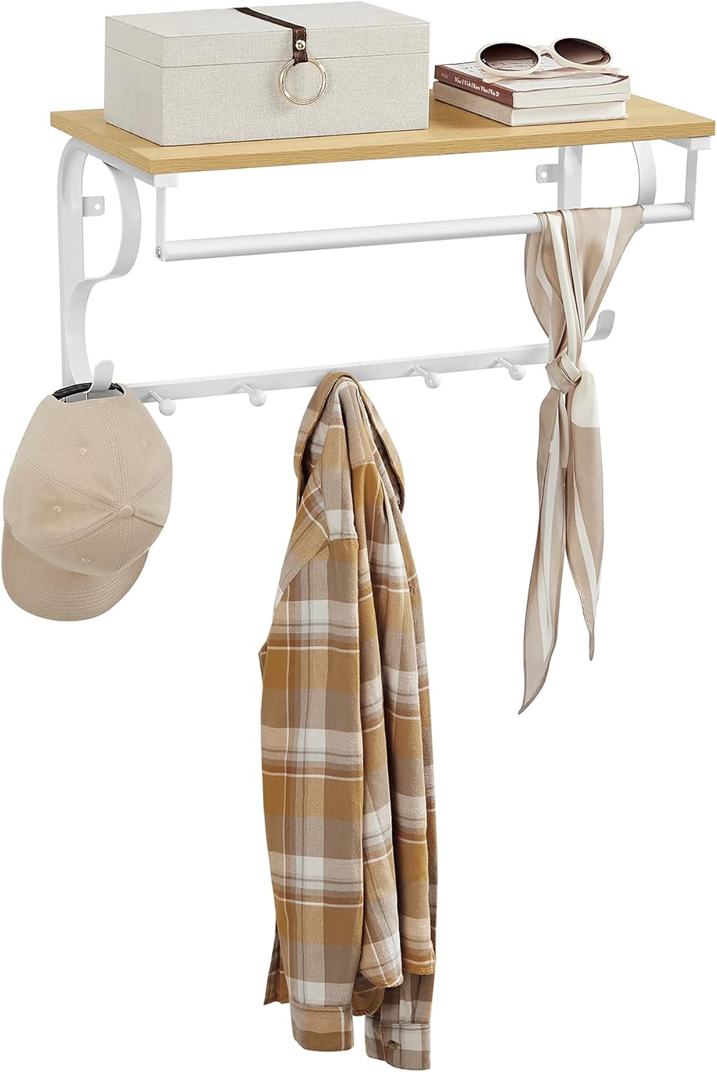 VASAGLE Wall Mounted Coat Rack LCR11WY