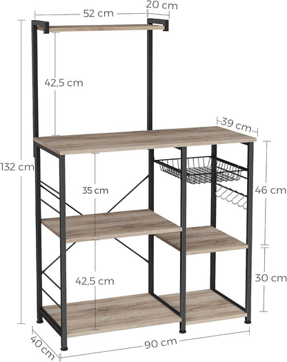 VASAGLE Baker's Rack KKS035B02
