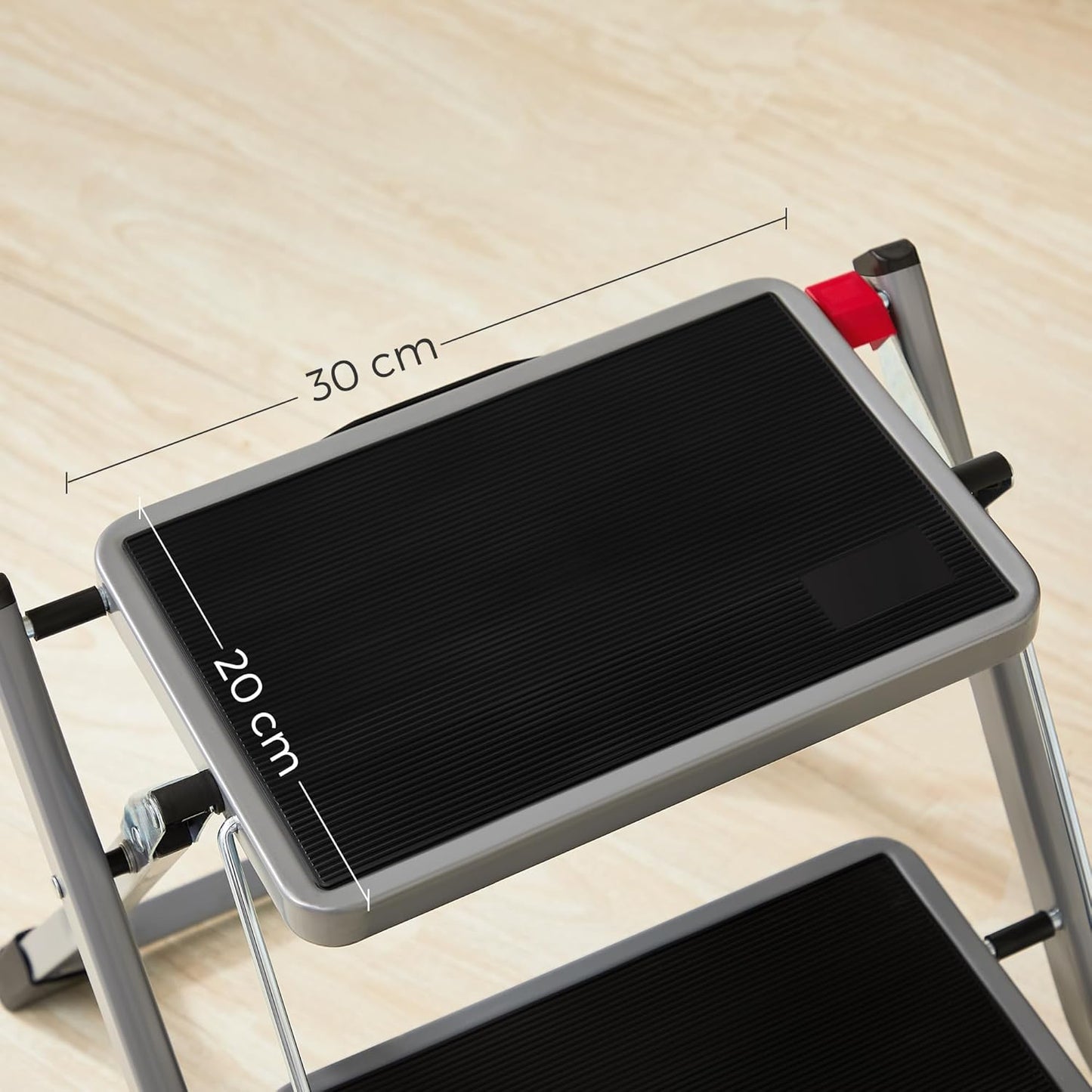 SONGMICS Folding 2 Step Ladder GSL002GY01