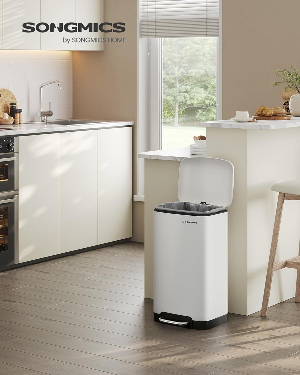 SONGMICS Kitchen Bin LTB101W01