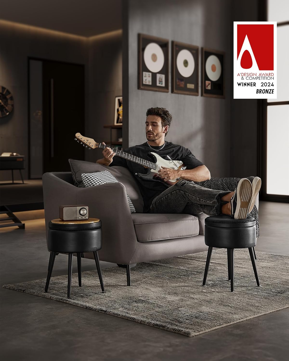 VASAGLE Storage Ottoman LOM005B01