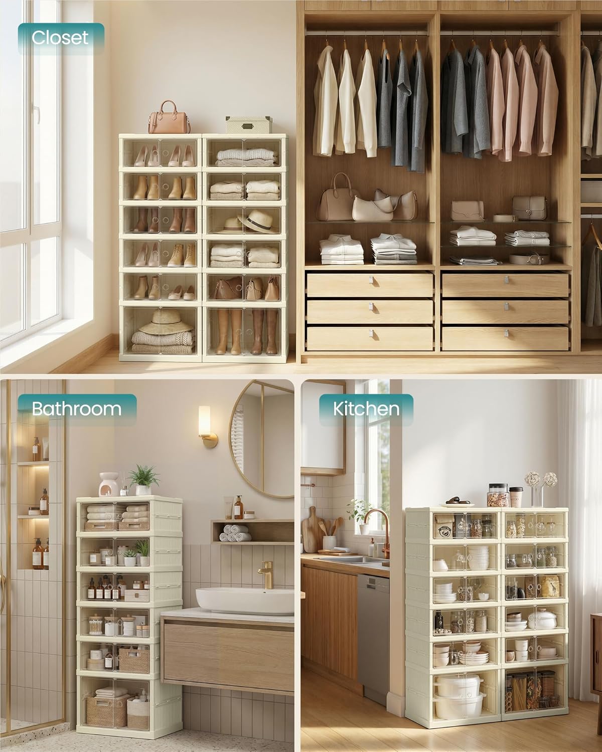 SONGMICS Foldable Shoe Rack Organiser (LSP912WD01)