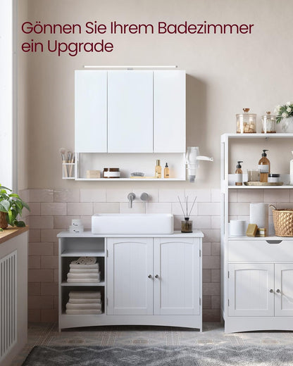 VASAGLE Bathroom Cabinet with LED Lighting