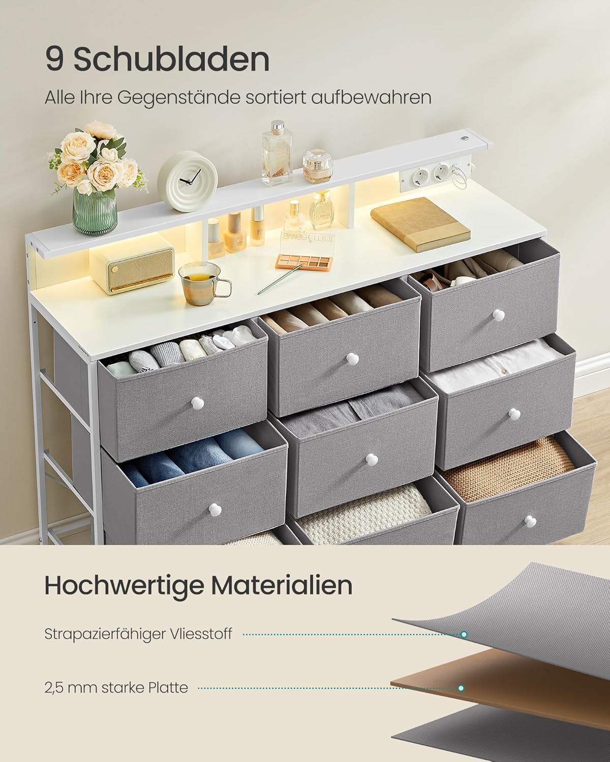 SONGMICS Chest of Drawers LTS519G01