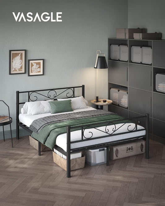 VASAGLE Bed with Metal Base RMB063B01
