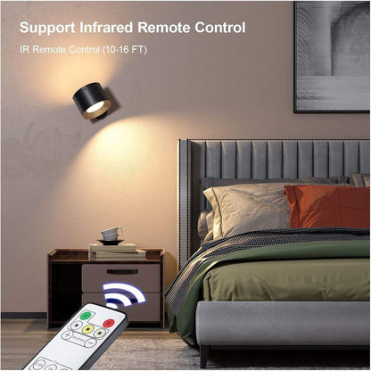 Touch & Remote Control Indoor Wireless Rechargeable Wall Lamp
