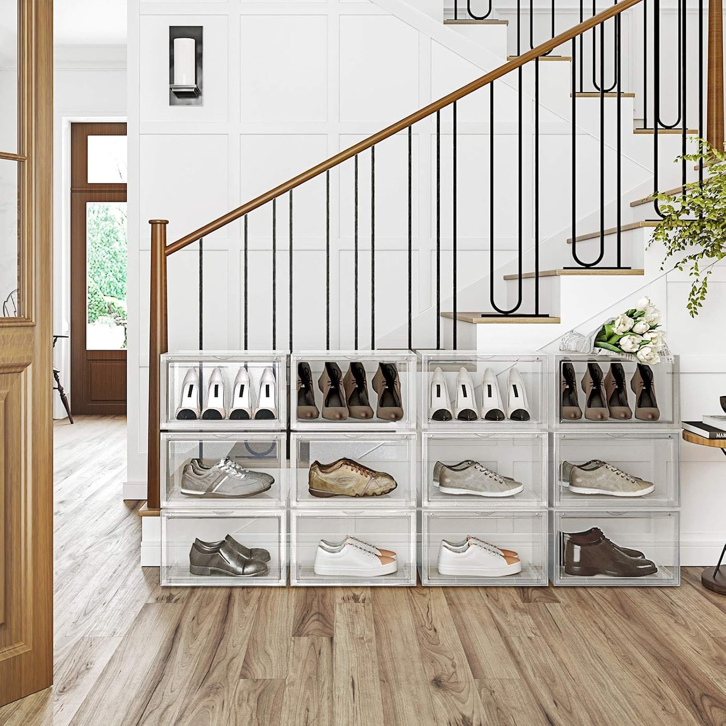 SONGMICS Set of 3 Shoe Boxes LSP03CW