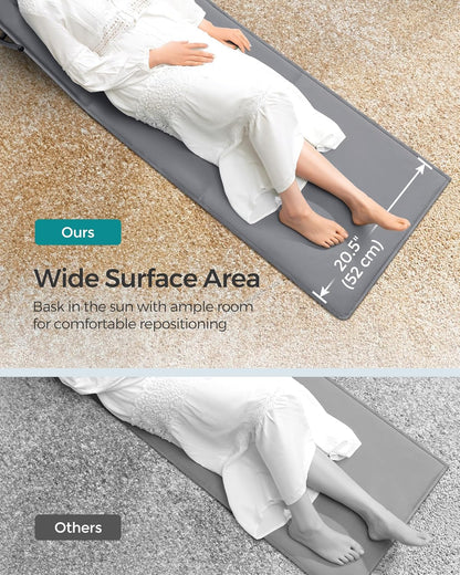 SONGMICS Set of 2 Folding Beach Sunloungers GCB251G01