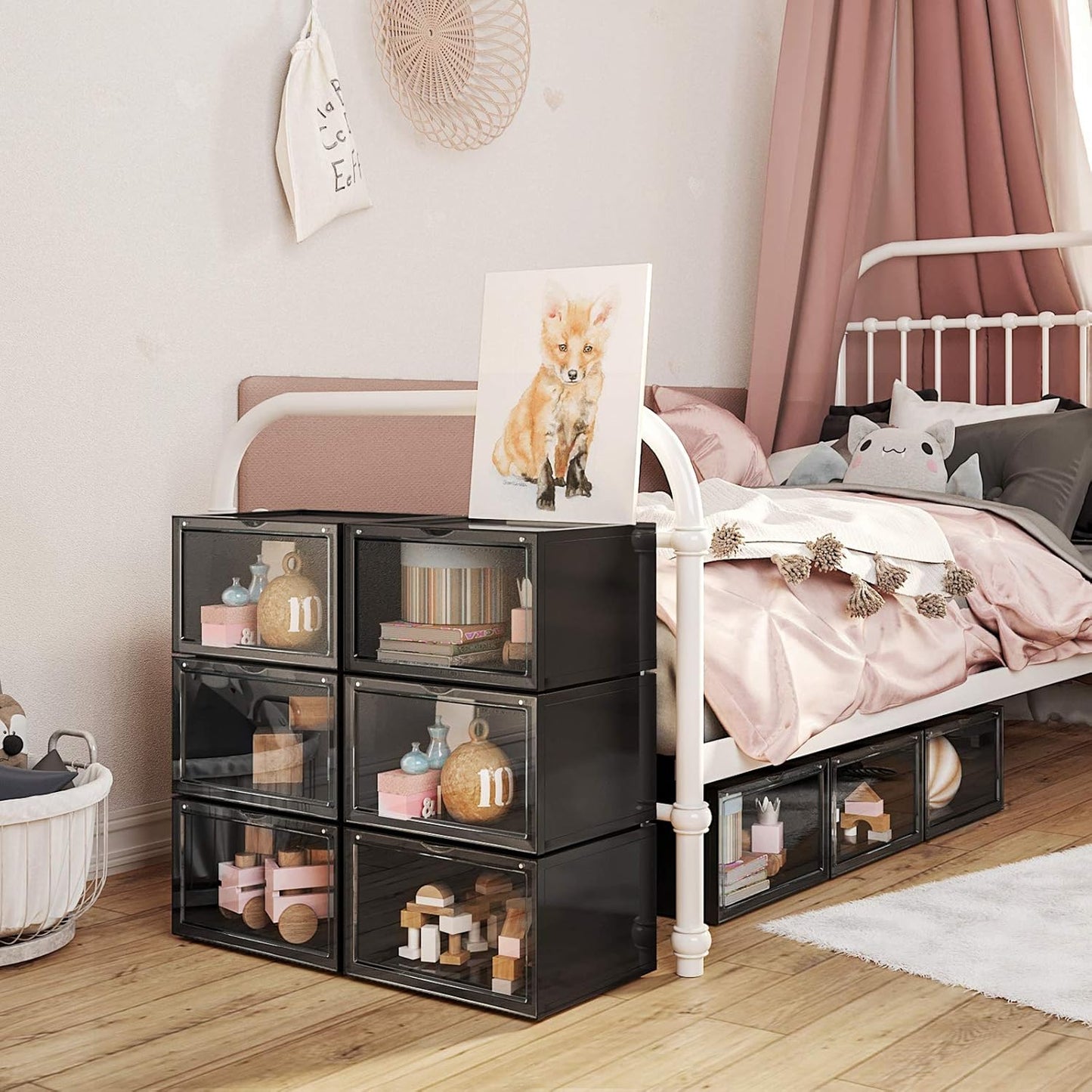 SONGMICS Set of 6 Shoe Boxes LSP06CB