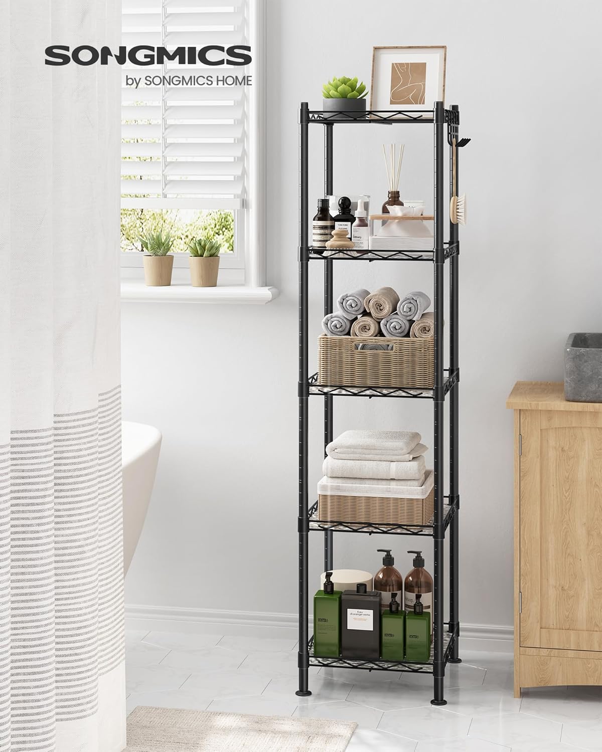 SONGMICS Bathroom Shelf (LGR23BK)