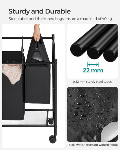 SONGMICS Rolling Laundry Sorter LSF005