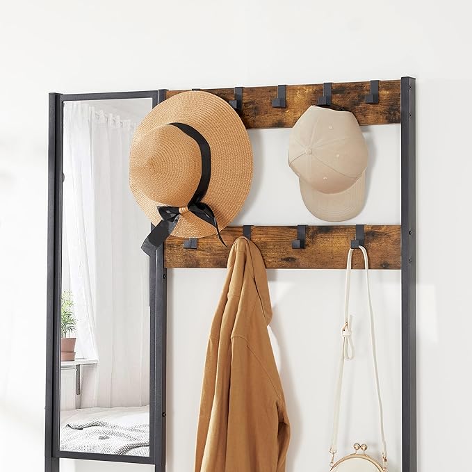 HALLWAY HANGER WITH MIRROR INDUSTRIAL