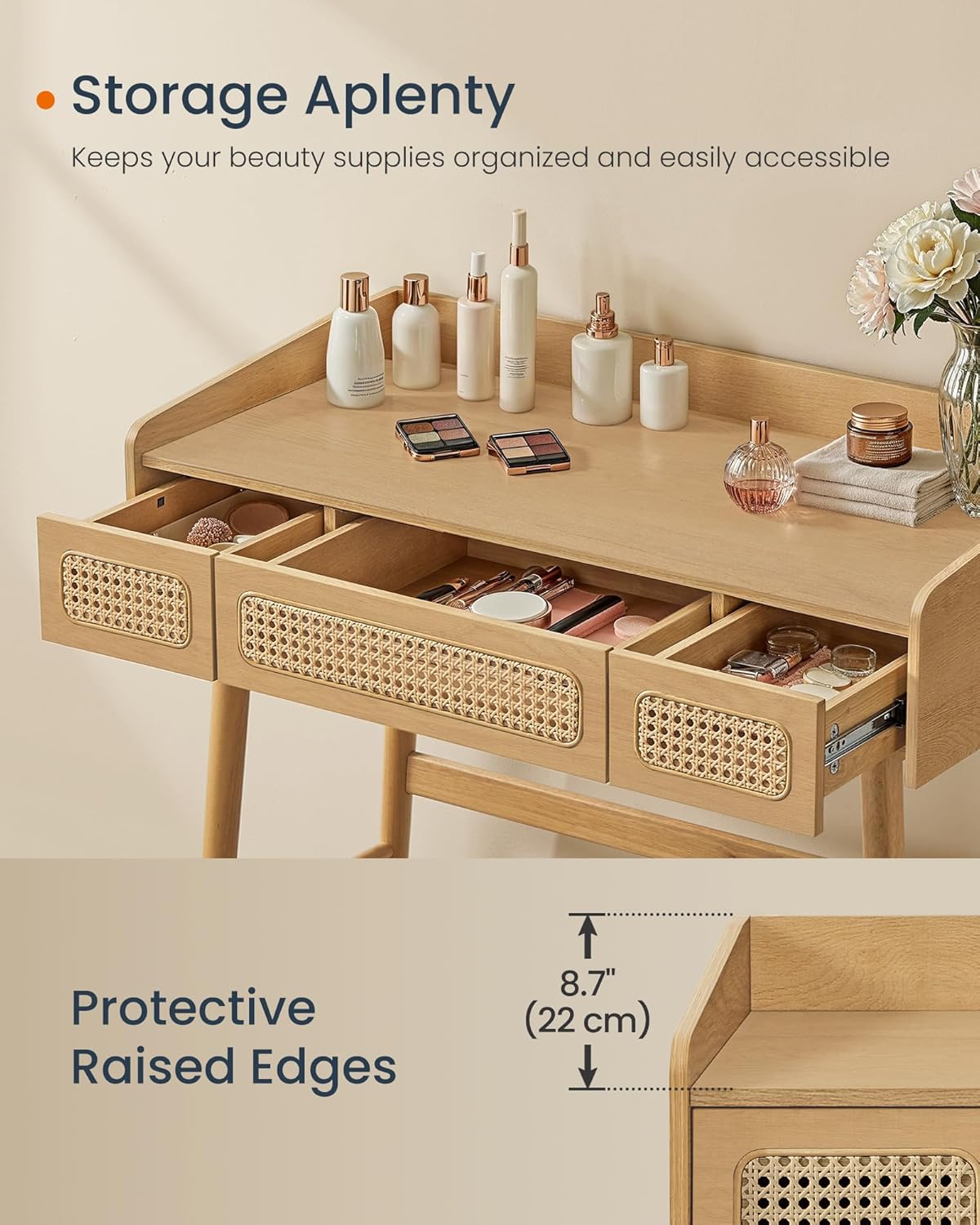 SONGMICS Vanity Desk with Mirror