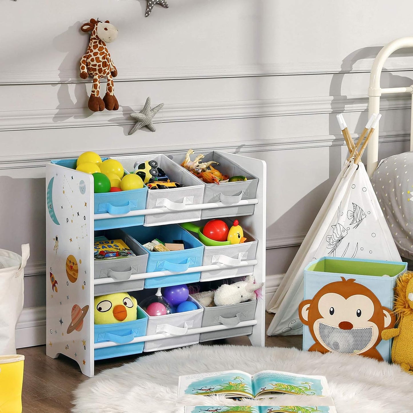 SONGMICS Children's Storage Shelf GKR33WT